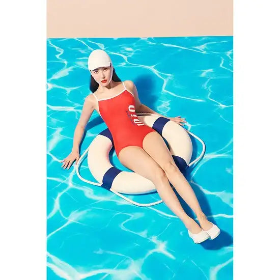 HEAD x 5252 by O!Oi - Side Logo Swimsuit - Women (Red) - HEAD - Swimwear - Harumio