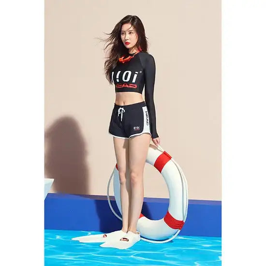 HEAD x 5252 by O!Oi - Logo Beach Pants - Women (Black) - HEAD - Swimwear - Harumio