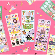Second Mansion x 10x10 - Juicy Bear Seal Sticker Set of 6 - 10x10 - Accessories - Harumio