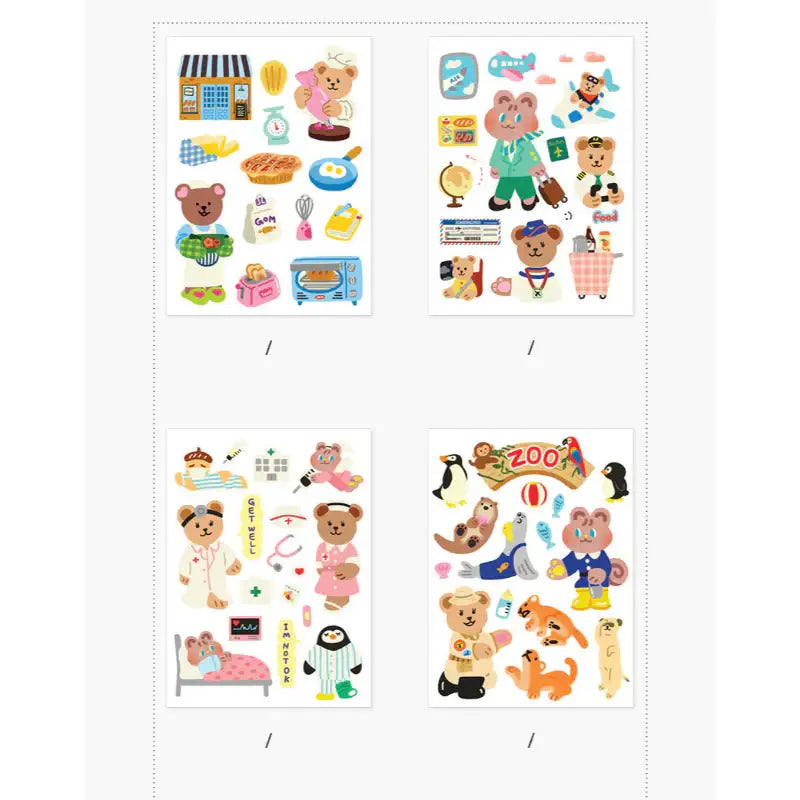 Second Mansion x 10x10 - Juicy Bear Fairy Tale Sticker Set v2 - 10x10 - Accessories - Harumio