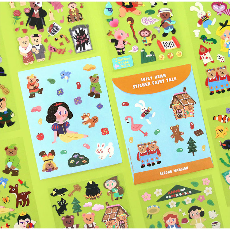 Second Mansion x 10x10 - Juicy Bear Fairy Tale Sticker Set v1