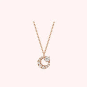 CLUE - Round Moonlight Rose Gold Necklace - CLUE - Jewelry - Harumio