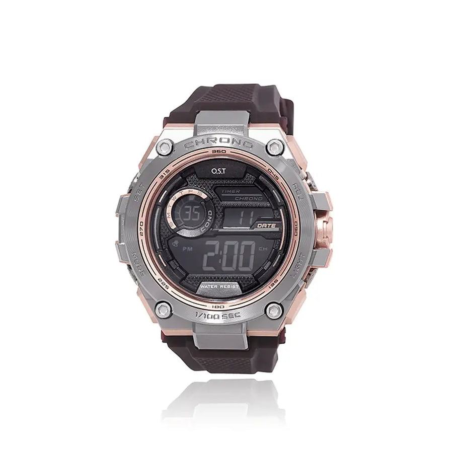 OST - Red Brown Men's Digital Watch - OST - Watch - Harumio
