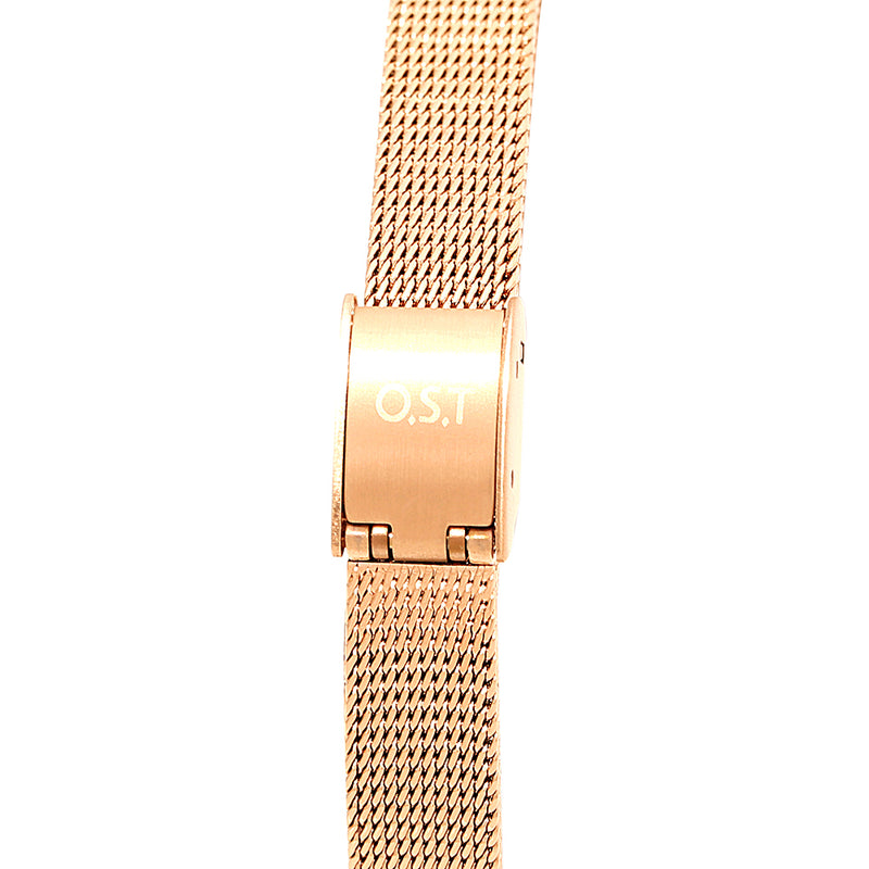 OST - Daily Rose Gold Mesh Watch
