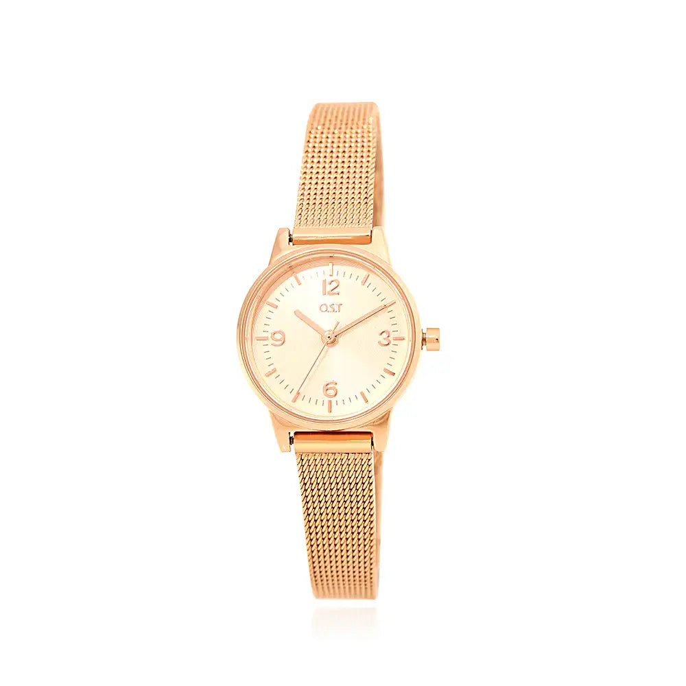 OST - Daily Rose Gold Mesh Watch - OST - Watch - Harumio