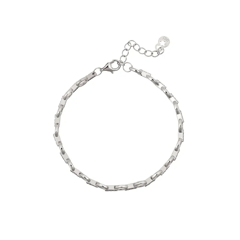 OST - Daily Cubic Link Around Silver Bracelet - OST - Jewelry - Harumio