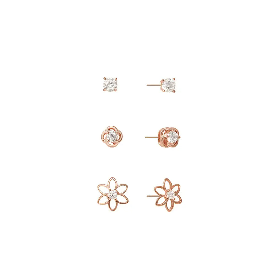 OST - Flower 3-piece Earrings Set - OST - Jewelry - Harumio