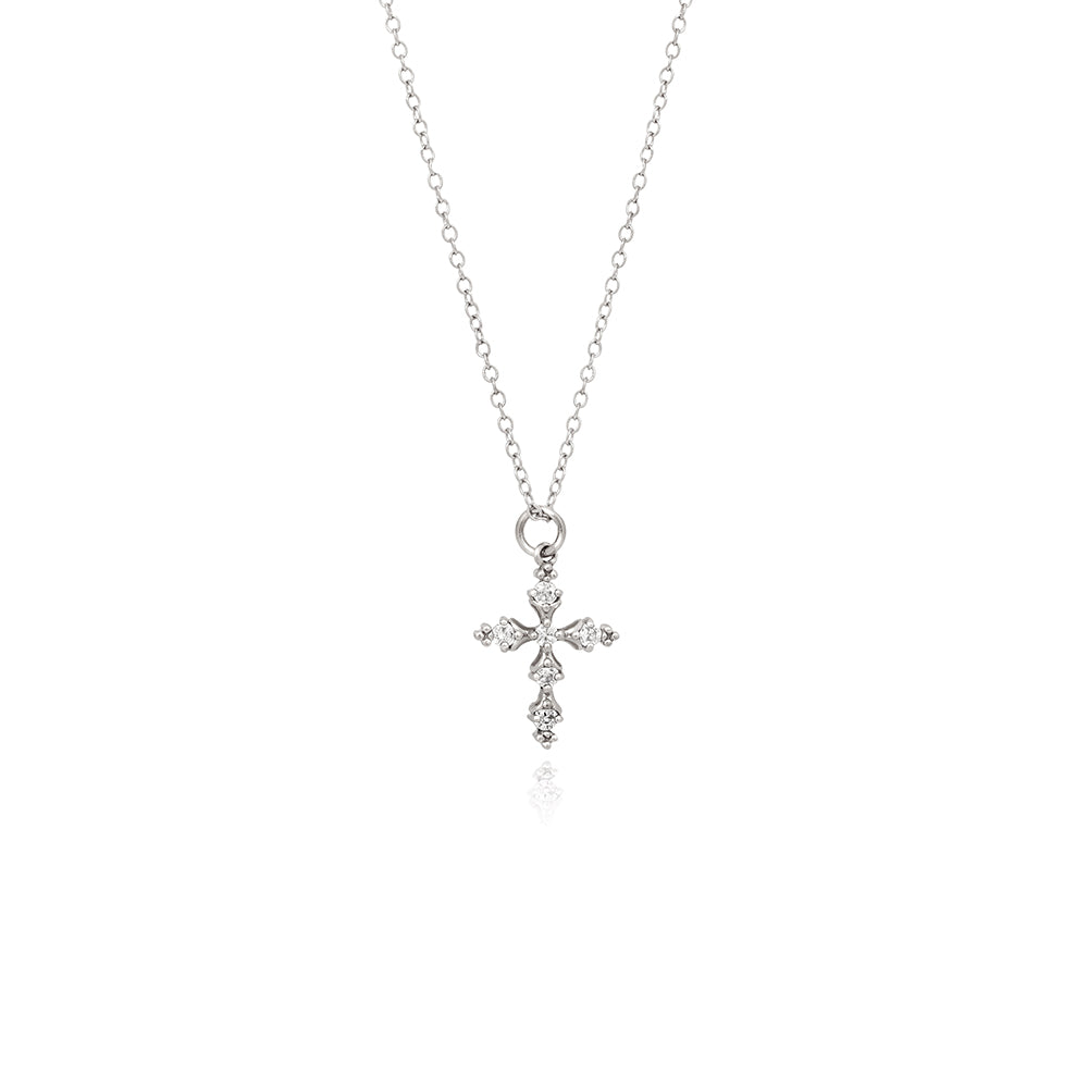OST - Cubic Cross Silver Necklace