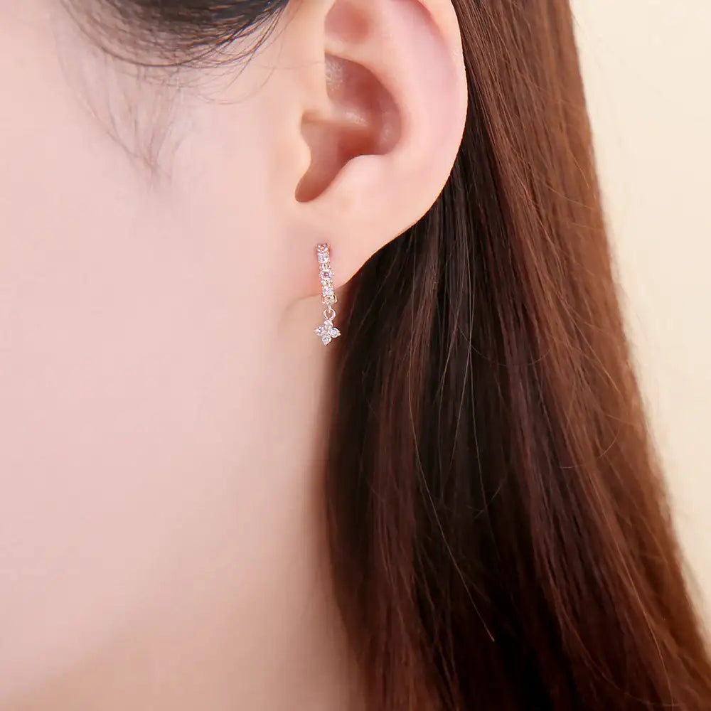 OST - Flower Cubic Point Ring Earrings – Harumio