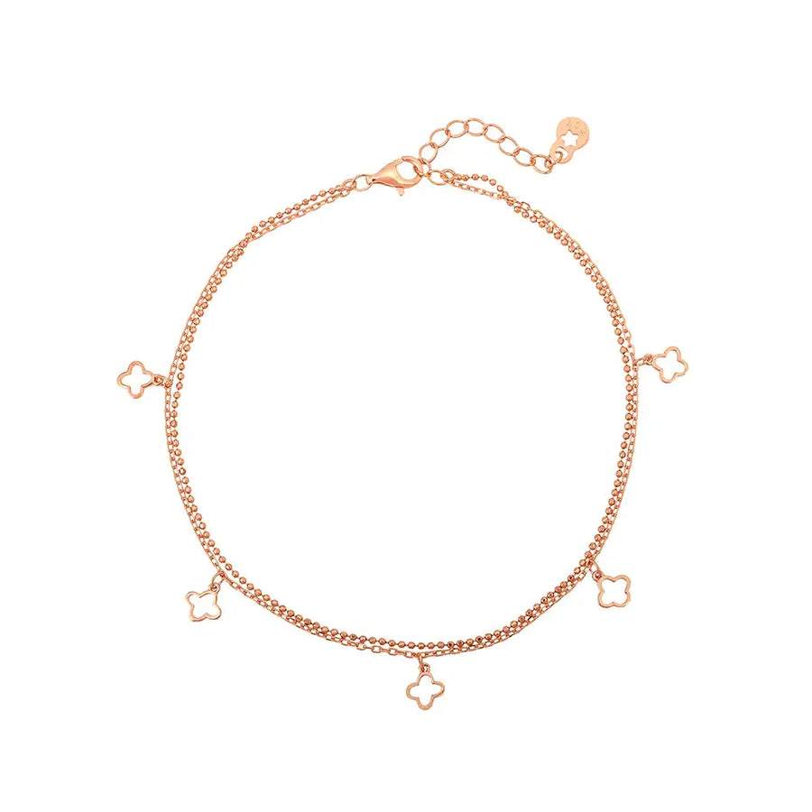OST - Double Chain Cutie Flower Ring Anklet - OST - Jewelry - Harumio