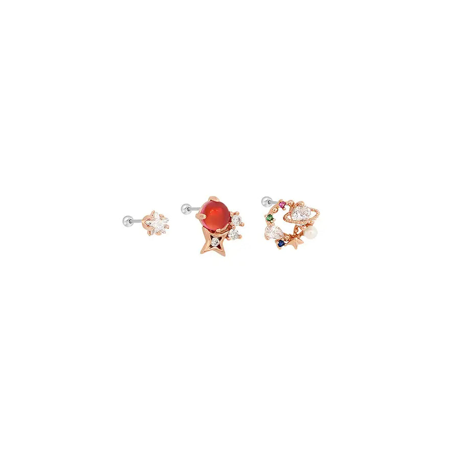 OST - Space Planet Ear Pierce Set - OST - Jewelry - Harumio