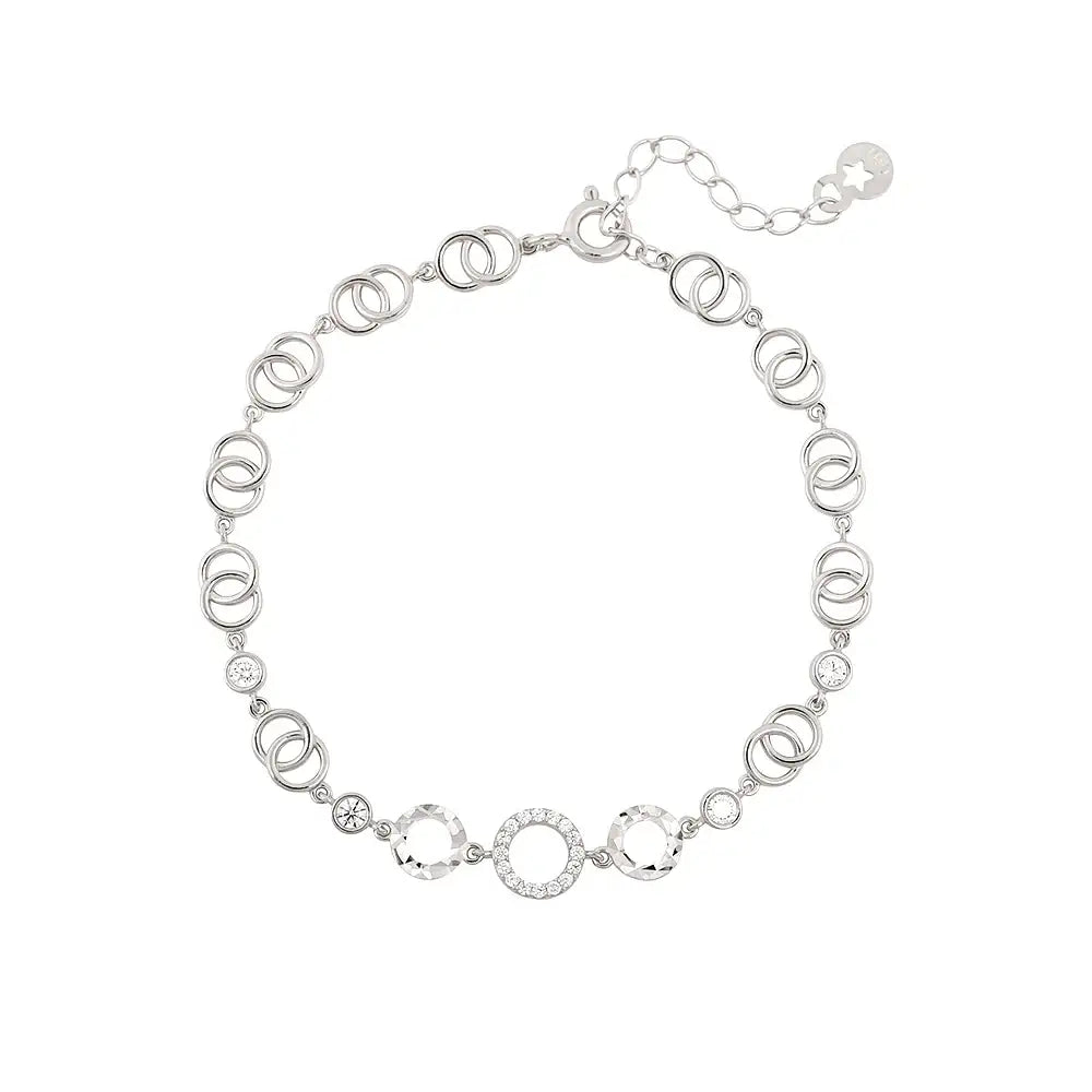 OST - Round Twisted Line Cubic Silver Bracelet - OST - Jewelry - Harumio