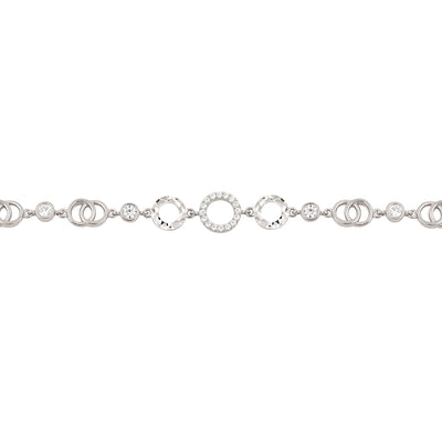 OST - Round Twisted Line Cubic Silver Bracelet