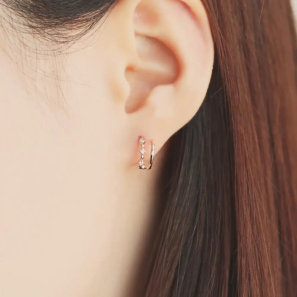 OST - Moonlight Simple Line Ear Pierce Set - OST - Jewelry - Harumio