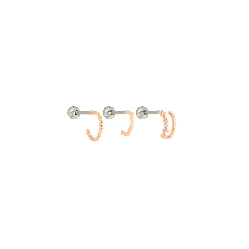 OST - Moonlight Simple Line Ear Pierce Set - OST - Jewelry - Harumio
