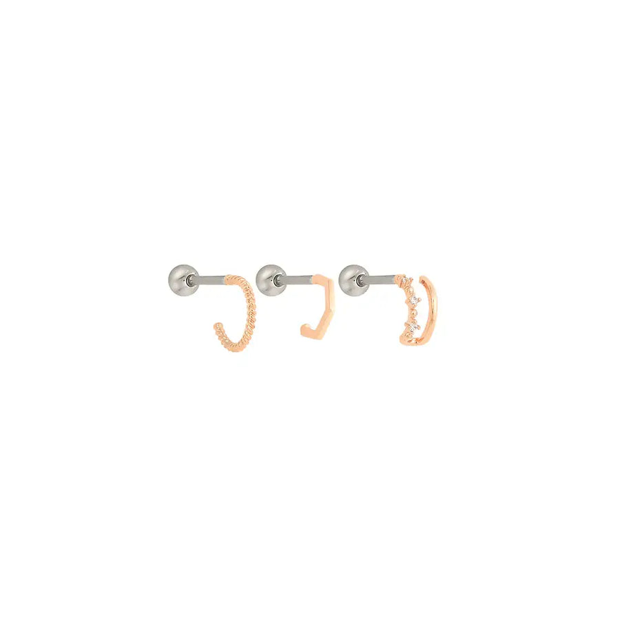 OST - Moonlight Simple Line Ear Pierce Set - OST - Jewelry - Harumio