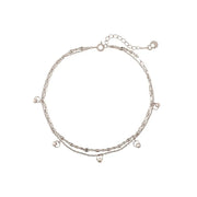 OST - Simple Silver Double Chain Anklet - OST - Jewelry - Harumio