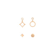 OST - Rose Gold Cutie Shape Earrings Set - OST - Jewelry - Harumio