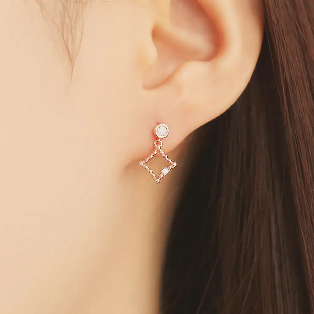 OST - Rose Gold Cutie Shape Earrings Set - OST - Jewelry - Harumio