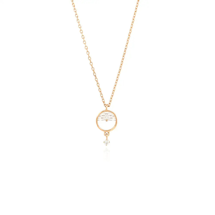 OST - Half Moon Cubic Drop Necklace - OST - Jewelry - Harumio