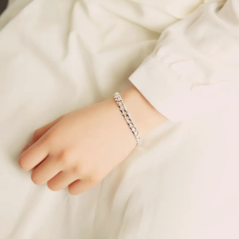 OST - Unique Bold Chain Women's Couple Silver Bracelet - OST - Jewelry - Harumio