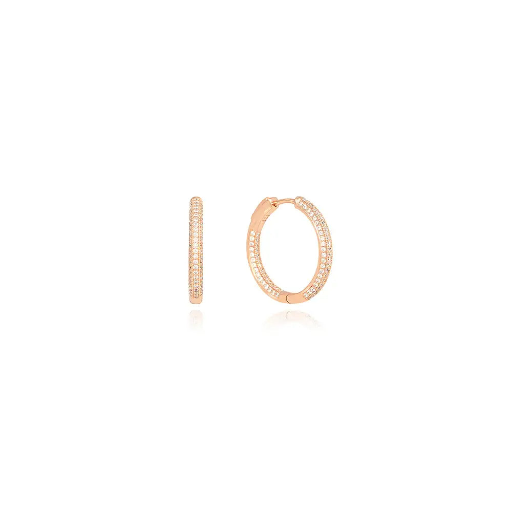 OST - Glam Triple Cubic Rose Gold Ring Earrings - OST - Jewelry - Harumio