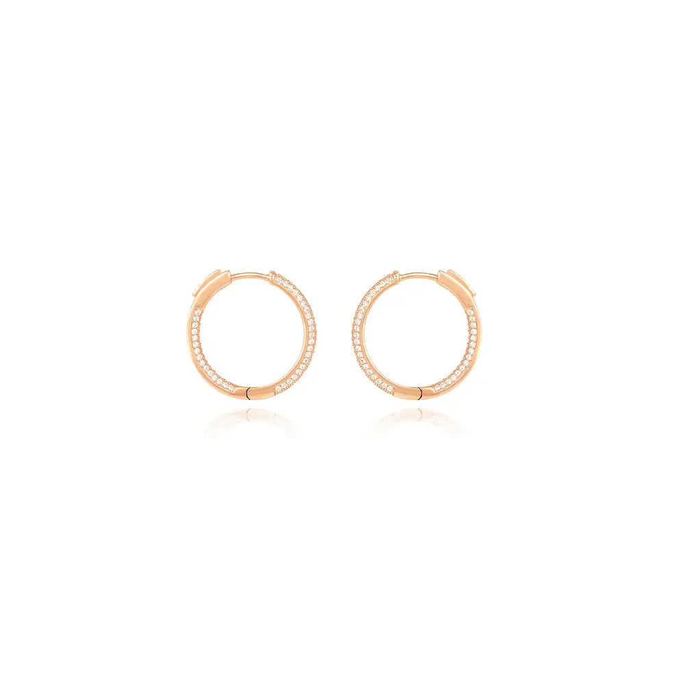 OST - Glam Triple Cubic Rose Gold Ring Earrings - OST - Jewelry - Harumio