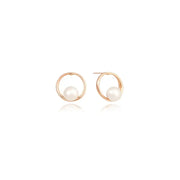 OST - Antique Round Pearl Rose Gold Earrings - OST - Jewelry - Harumio