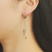 OST - Ball Chain Triangle Silver Plated Ear Pierce - OST - Jewelry - Harumio