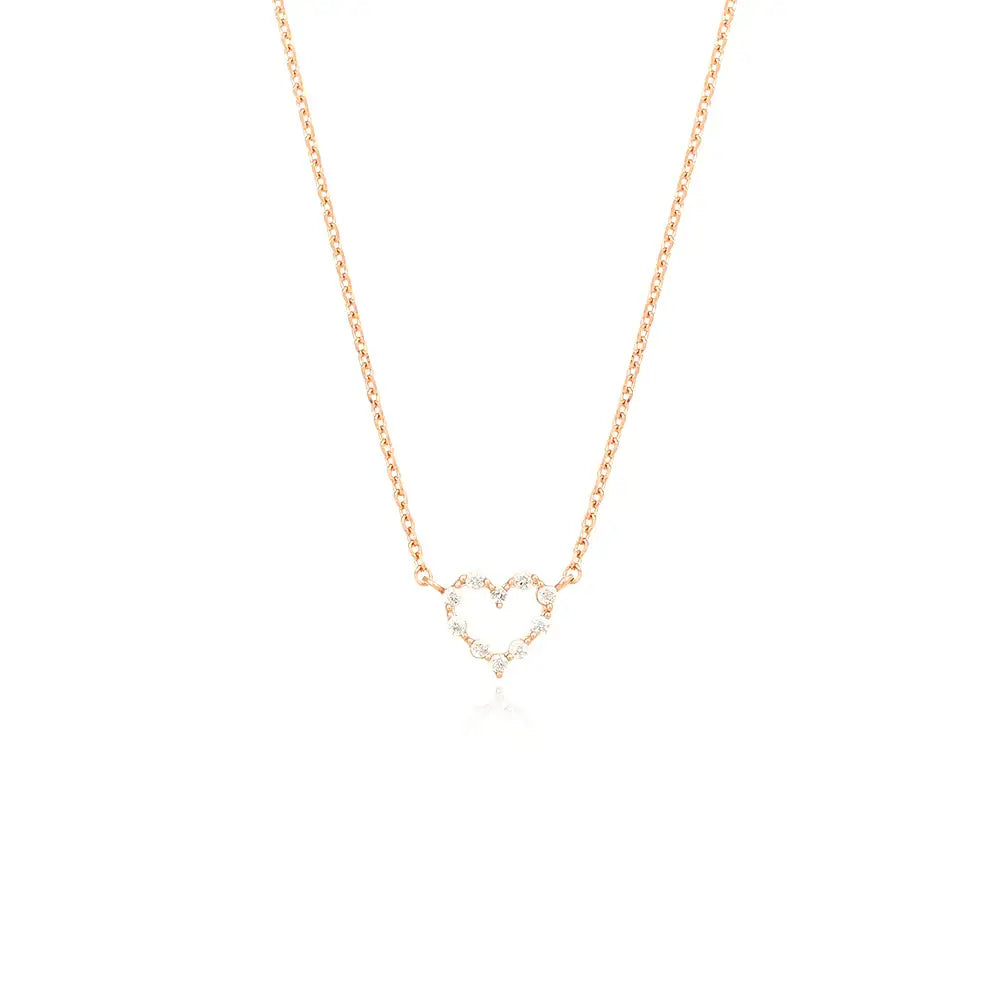 OST - Lovely Heart Ring Cubic Necklace - OST - Jewelry - Harumio