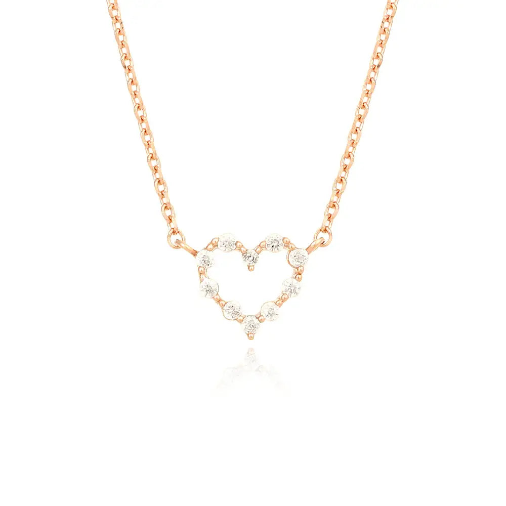OST - Lovely Heart Ring Cubic Necklace - OST - Jewelry - Harumio