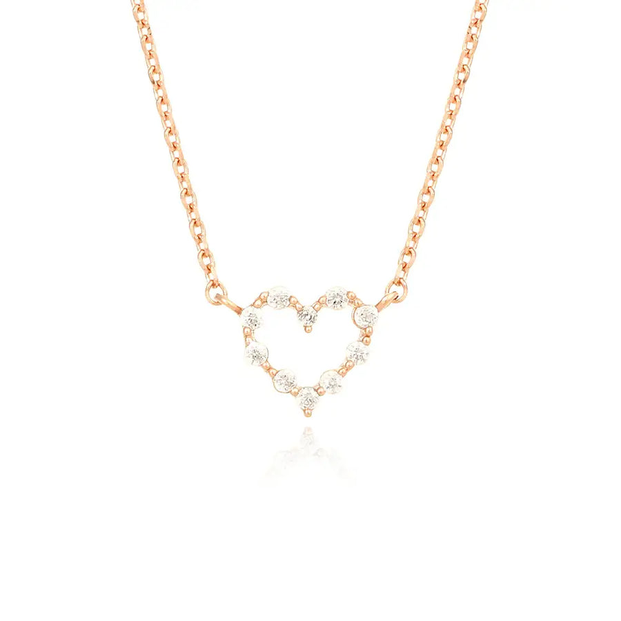 OST - Lovely Heart Ring Cubic Necklace - OST - Jewelry - Harumio