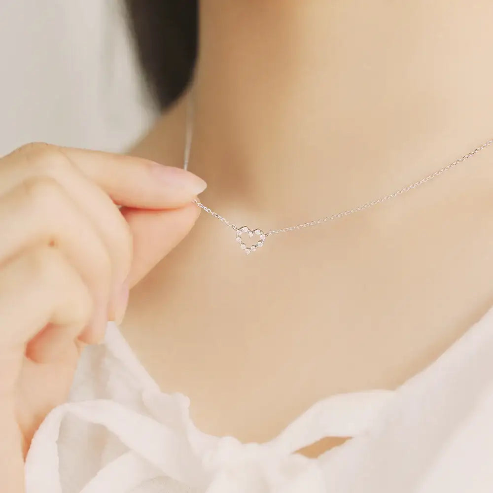 OST - Lovely Heart Ring Cubic Necklace - OST - Jewelry - Harumio