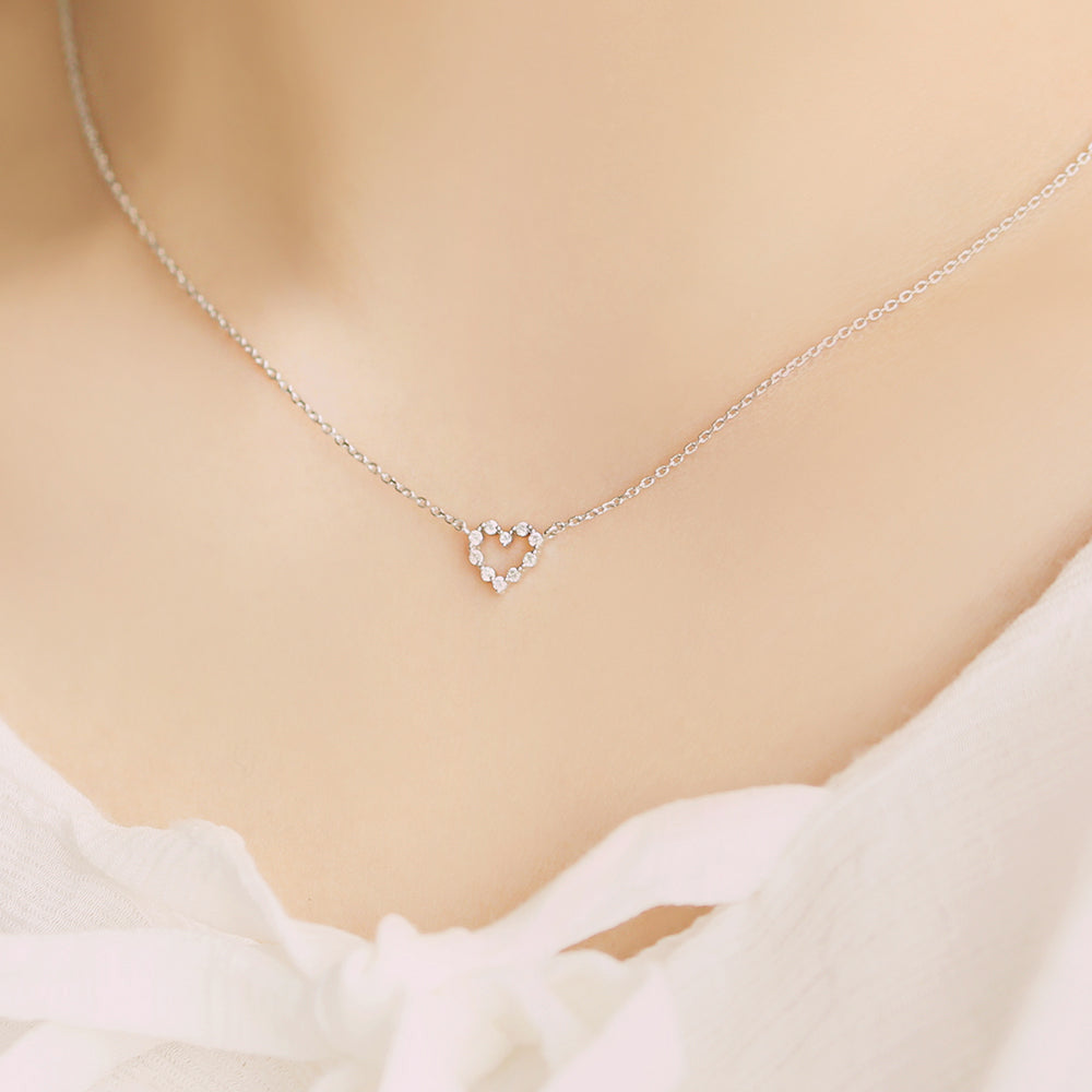 OST - Lovely Heart Ring Cubic Necklace