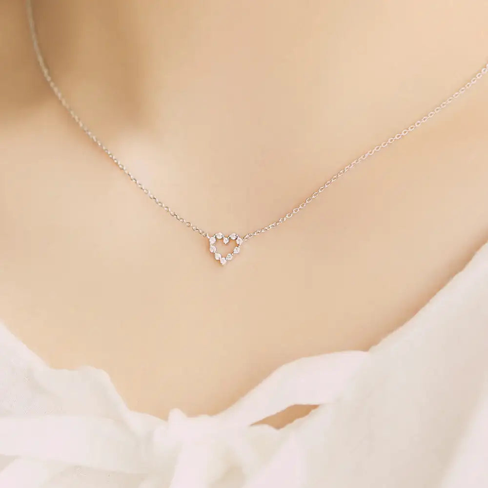 OST - Lovely Heart Ring Cubic Necklace - OST - Jewelry - Harumio
