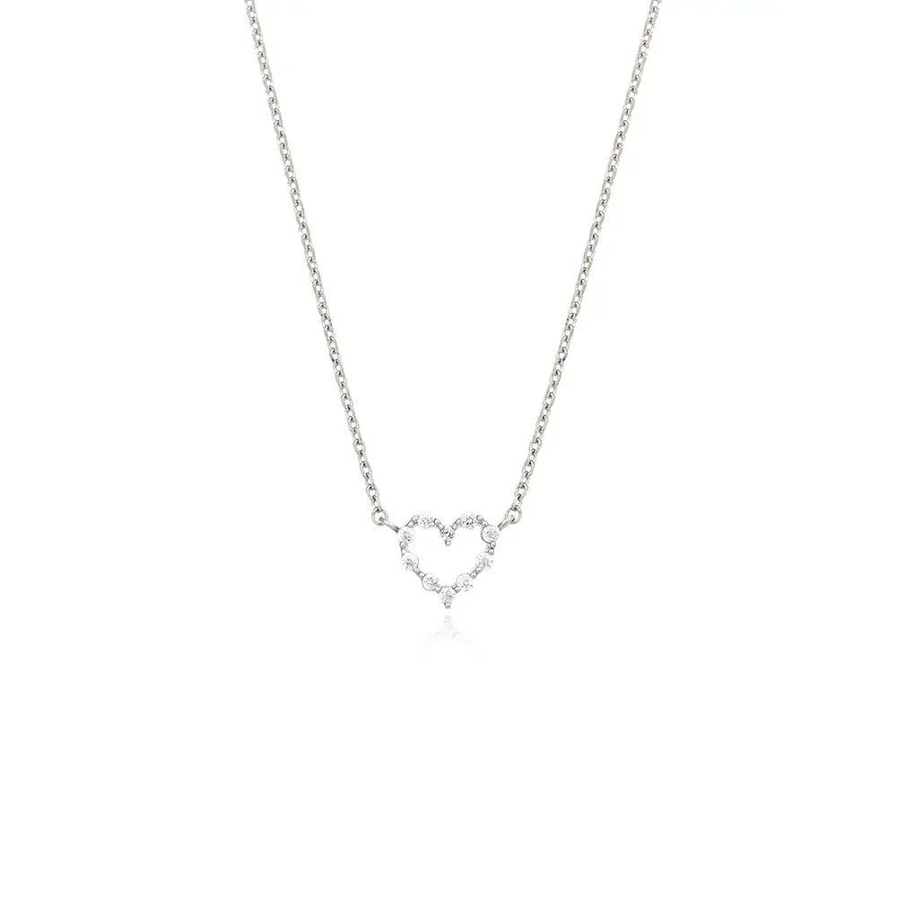 OST - Lovely Heart Ring Cubic Necklace - OST - Jewelry - Harumio