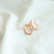 OST - Transparent Antique Rose Gold Earrings - OST - Jewelry - Harumio