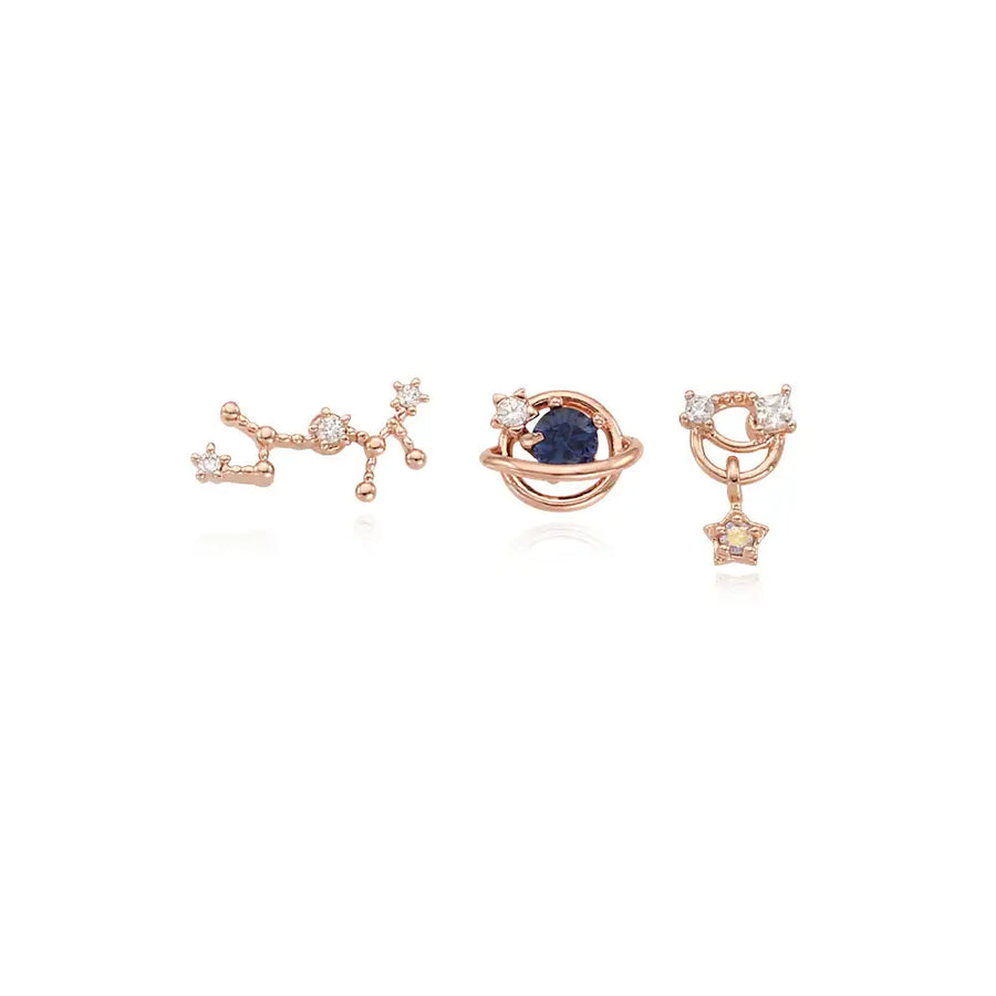 OST - December Tanzanite Rose Gold Ear Piercing Set - OST - Jewelry - Harumio