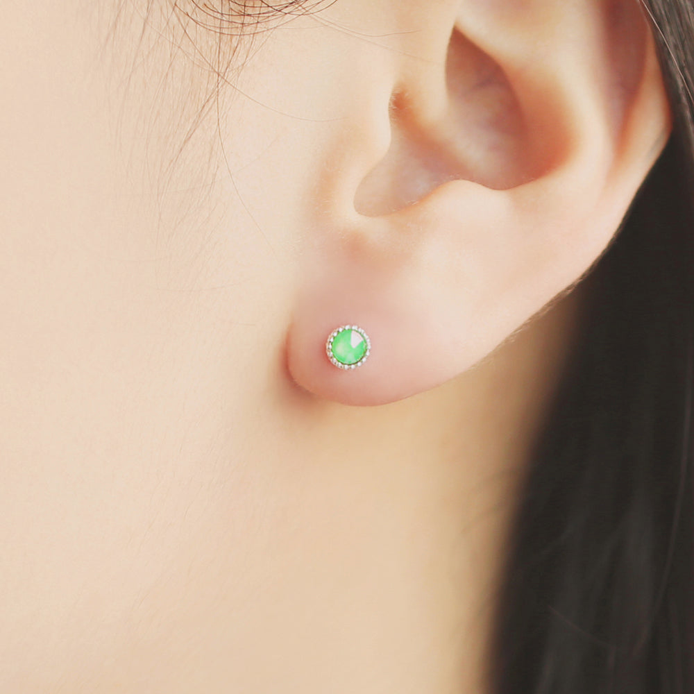 OST - Cooling Green Silver Ear Pierce