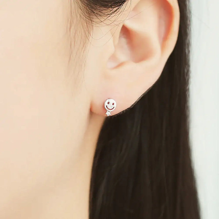 OST - Smile Coin Silver Ear Pierce - OST - Jewelry - Harumio