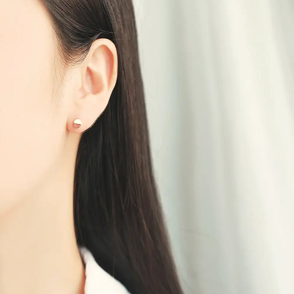 OST - Semicircle Rose Gold Ear Pierce - OST - Jewelry - Harumio