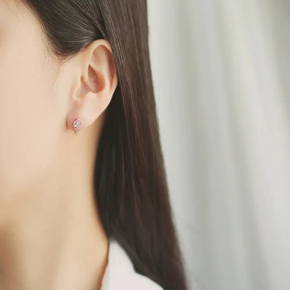 OST - Space Planet Rose Gold Ear Pierce - OST - Jewelry - Harumio