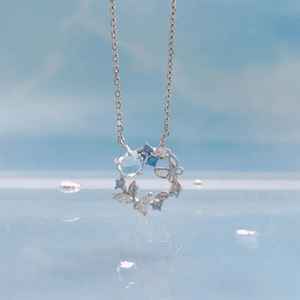 OST - Aloha Blue Ice Women's Silver Necklace - OST - Jewelry - Harumio