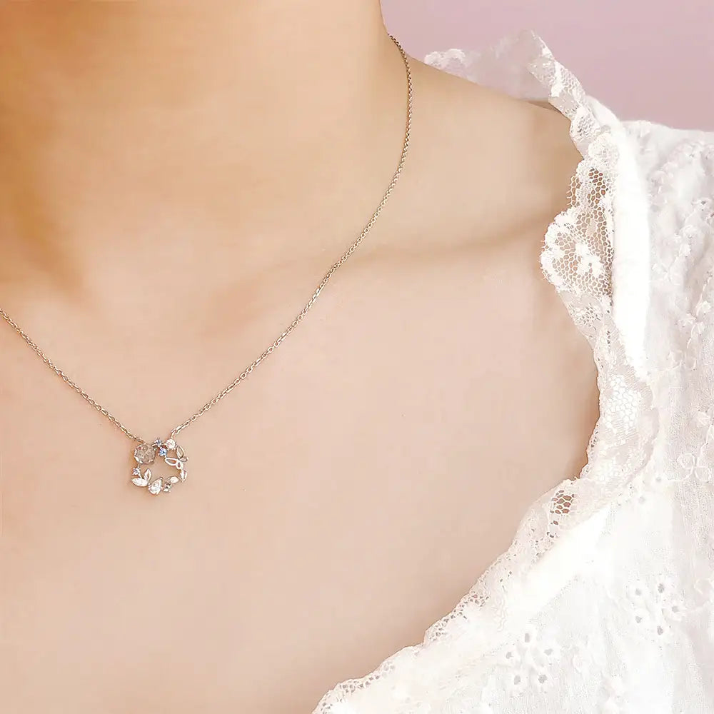 OST - Aloha Blue Ice Women's Silver Necklace - OST - Jewelry - Harumio