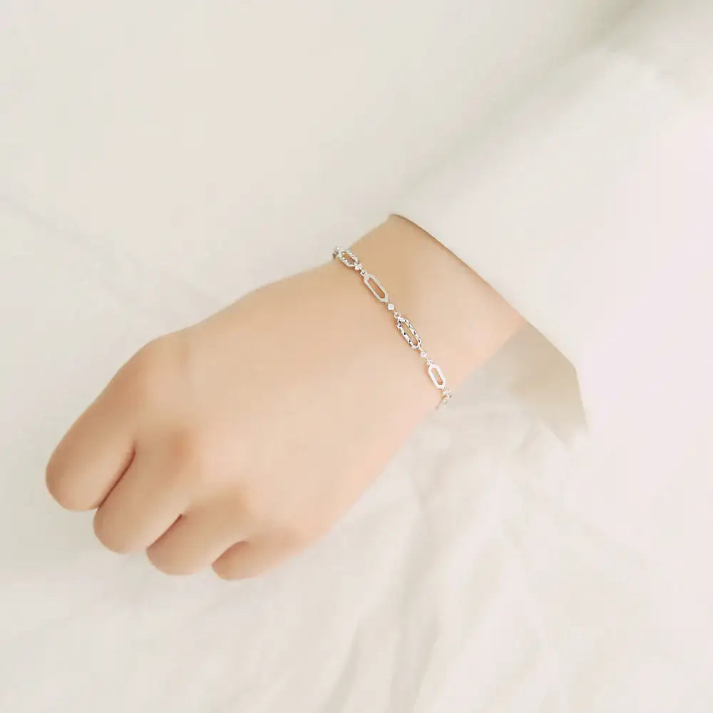 OST - Shape Line Cubic Silver Bracelet - OST - Jewelry - Harumio
