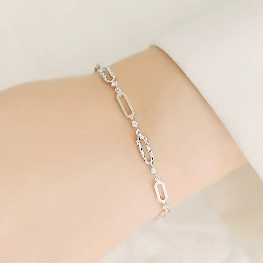 OST - Shape Line Cubic Silver Bracelet - OST - Jewelry - Harumio