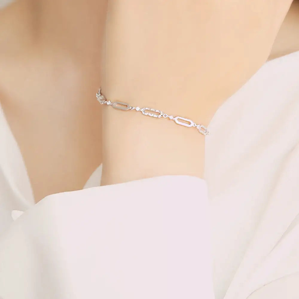 OST - Shape Line Cubic Silver Bracelet - OST - Jewelry - Harumio