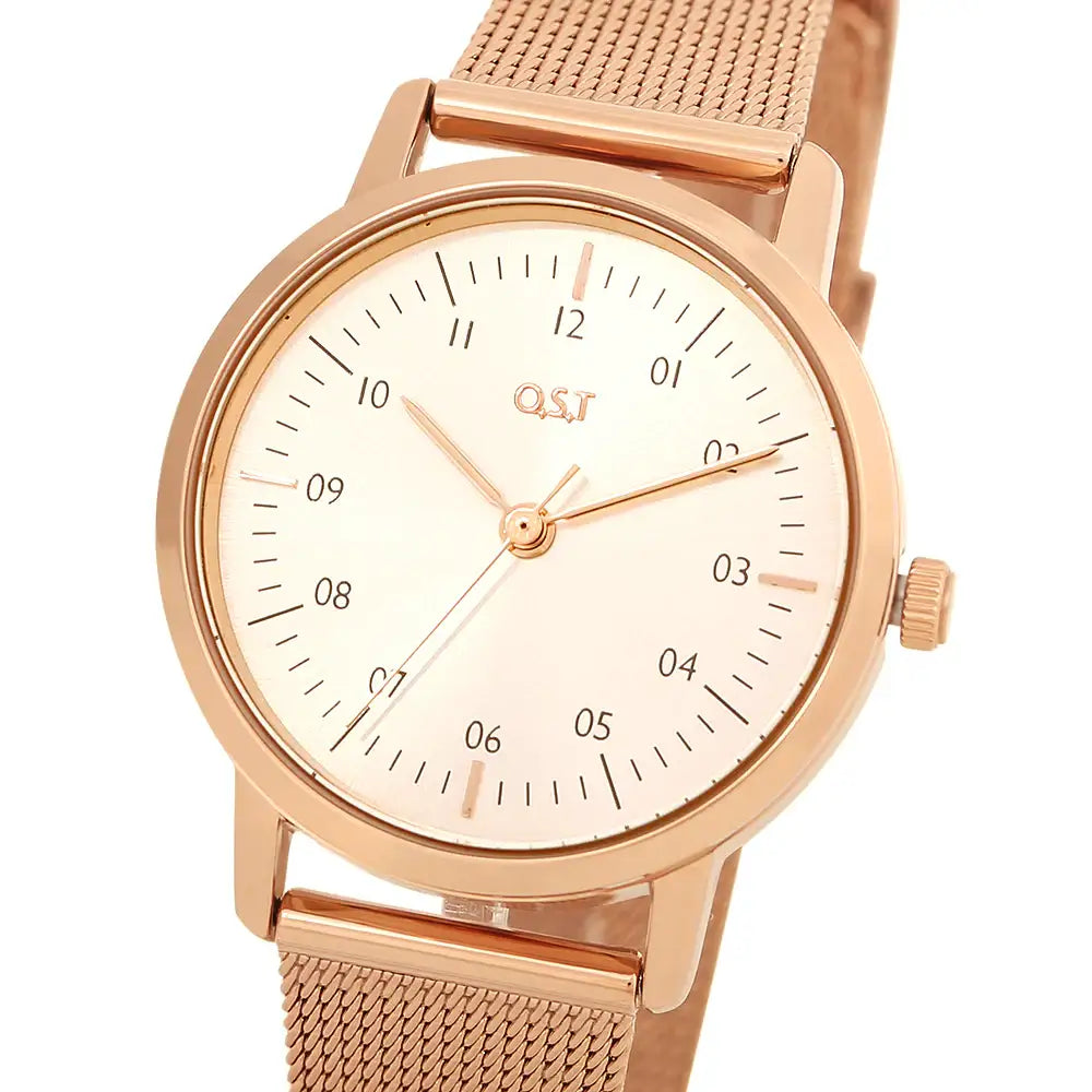 OST - Unisex Index Rose Gold Mesh Watch - OST - Watch - Harumio
