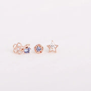 OST - December Camellia Tanzanite Rose Gold Piercing Set - OST - Jewelry - Harumio