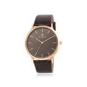 OST - Luxurious Deep Brown Men's Couple Leather Watch - OST - Watch - Harumio